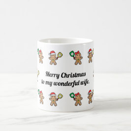 Benutzerdefinierter Text Pickleball Weihnachten Kaffeetasse