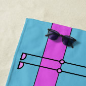 Benutzerdefinierter Text Pink Flamingo Badetuch (Beispiel)