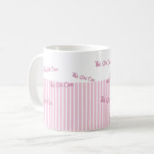 Benutzerdefinierter Text Pink Kaffeetasse (Vorderseite Links)
