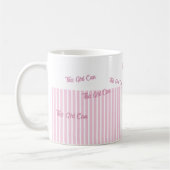 Benutzerdefinierter Text Pink Kaffeetasse (Links)