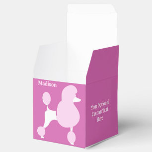 Benutzerdefinierter Text Pinker Pudel Geschenkschachtel