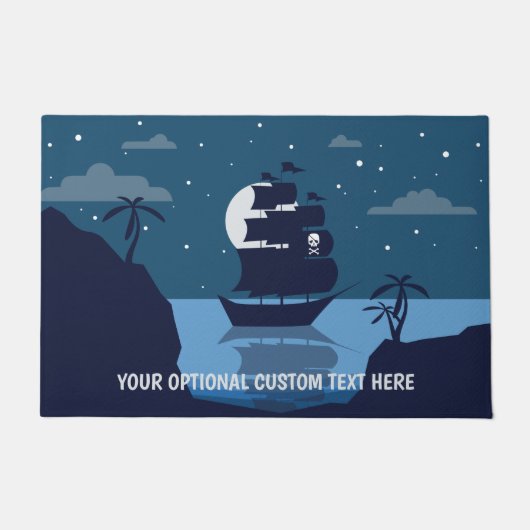 Benutzerdefinierter Text Pirate Ship Doormat Fußmatte (Vorderseite)