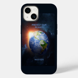 Benutzerdefinierter Text Planet Erde iPhone 14 Hülle