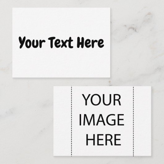 Benutzerdefinierter Text Platzkarte (Vorne/Hinten)