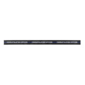 Benutzerdefinierter Text Polizeibeamter Thin Blue  Satinband (Vorderseite)