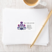 💙 💜 Benutzerdefinierter Text Polnische Folklore Adressaufkleber (Insitu)