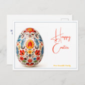 Benutzerdefinierter Text Polnischer Folklore Verza Postkarte (Vorne/Hinten)