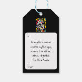 Benutzerdefinierter Text 💀 Pop Art Calavera Geschenkanhänger (Rückseite)