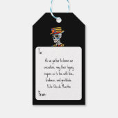 Benutzerdefinierter Text 💀 Pop Art Calavera Geschenkanhänger (Rückseite)