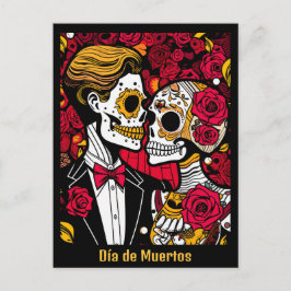 Benutzerdefinierter Text 💀 Pop Día de Muertos Postkarte