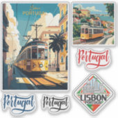 Benutzerdefinierter Text - Portugal Aufkleber (Vorderseite)