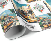 Benutzerdefinierter Text - Portugal Geschenkpapier (Rolleneckpunkt)