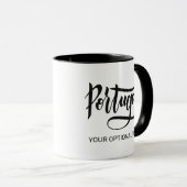 Benutzerdefinierter Text Portugal Tasse (VorderseiteRechts)