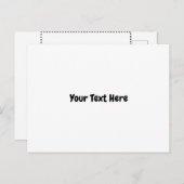 Benutzerdefinierter Text Postkarte (Vorne/Hinten)
