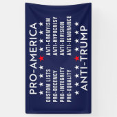 Benutzerdefinierter Text Pro-Amerika-Anti-Trump Banner (Vertikal)