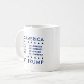 Benutzerdefinierter Text Pro-Amerika-Anti-Trump ni Kaffeetasse (Vorderseite Links)