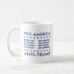 Benutzerdefinierter Text Pro-Amerika-Anti-Trump ni Kaffeetasse