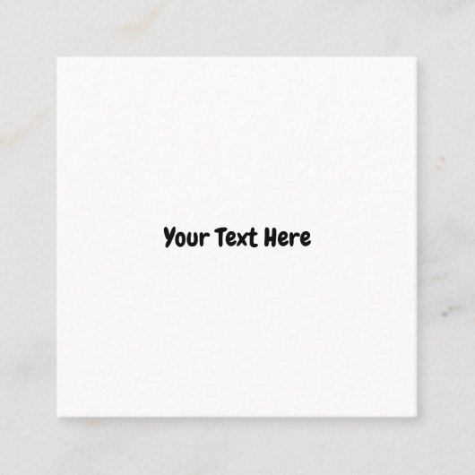 Benutzerdefinierter Text Quadratische Visitenkarte (Vorderseite)