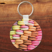 Benutzerdefinierter Text Quirky Macarons Schlüsselanhänger (Rückseite)