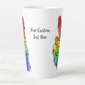 Benutzerdefinierter Text Rainbow Peace Milchtasse (Vorderseite)