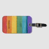 Benutzerdefinierter Text-Regenbogen Gepäckanhänger (Vorderseite (Horizontal))