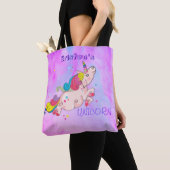 Benutzerdefinierter Text/Regenbogen Kawaii Einhorn Tasche (Von Nahem)
