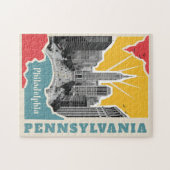 Benutzerdefinierter Text Retro Philadelphia Puzzle (Horizontal)