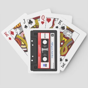Benutzerdefinierter Text Retro-Vintage-Musik-Kasse Spielkarten