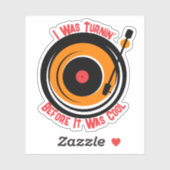 Benutzerdefinierter Text Retromusik Turntable Viny Aufkleber (Blatt)