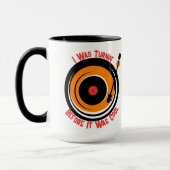 Benutzerdefinierter Text Retromusik Turntable Viny Tasse (Links)