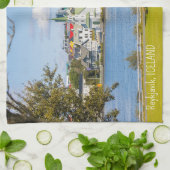 Benutzerdefinierter Text Reykjavik, Island Geschirrtuch (Gefaltet)