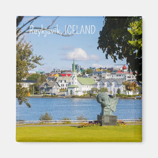 Benutzerdefinierter Text Reykjavik, Island Magnet (Vorne)