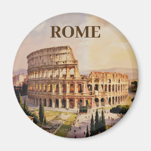 Benutzerdefinierter Text Rom Italien Kolosseum Ret Magnet