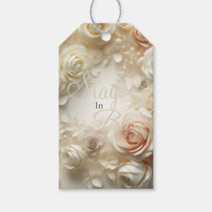 Benutzerdefinierter Text Romantische Blumenkunst m Geschenkanhänger