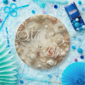 Benutzerdefinierter Text Romantische Blumenkunst m Pappteller (Party)