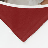 Benutzerdefinierter Text Romantische Herzfotolage Fleecedecke (Ecke)