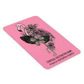 Benutzerdefinierter Text rosa Flamingo Magnet (Rechte Seite)