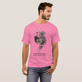 Benutzerdefinierter Text rosa Flamingo T-Shirt (Vorne ganz)