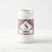 Benutzerdefinierter Text/Rose Bierglas (Mittel)