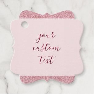 Benutzerdefinierter Text Rose Gold Glitter Look Fa Geschenkanhänger