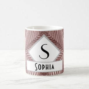 Benutzerdefinierter Text/Rose Kaffeetasse