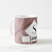 Benutzerdefinierter Text/ Roségold Art Deco Metall Kaffeetasse (Vorderseite Links)