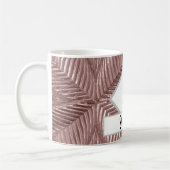 Benutzerdefinierter Text/ Roségold Art Deco Metall Kaffeetasse (Links)