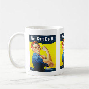 Benutzerdefinierter Text, Rosie the Riveter "We Ca Kaffeetasse