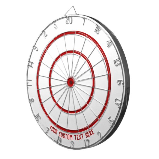 Benutzerdefinierter Text, rot, doppelte und dreifa Dartscheibe (Vorderseite rechts)
