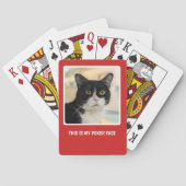 Benutzerdefinierter Text, Rot- und Weißrahmen für Spielkarten (Rückseite)