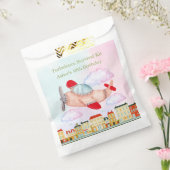 Benutzerdefinierter Text Roter Vintage-Wasserfarbe Geschenktütchen (Versiegelt)