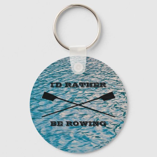 Benutzerdefinierter Text Ruderbügel auf Wasser Schlüsselanhänger (Vorderseite)