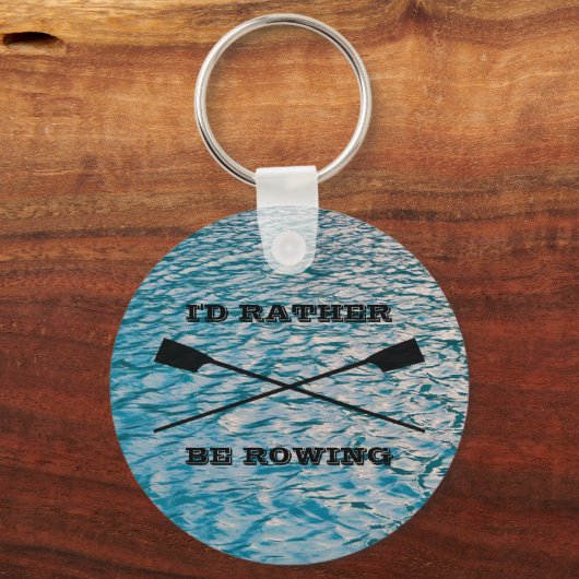 Benutzerdefinierter Text Ruderbügel auf Wasser Schlüsselanhänger (Vorderseite)