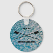 Benutzerdefinierter Text Ruderbügel auf Wasser Schlüsselanhänger (Rückseite)